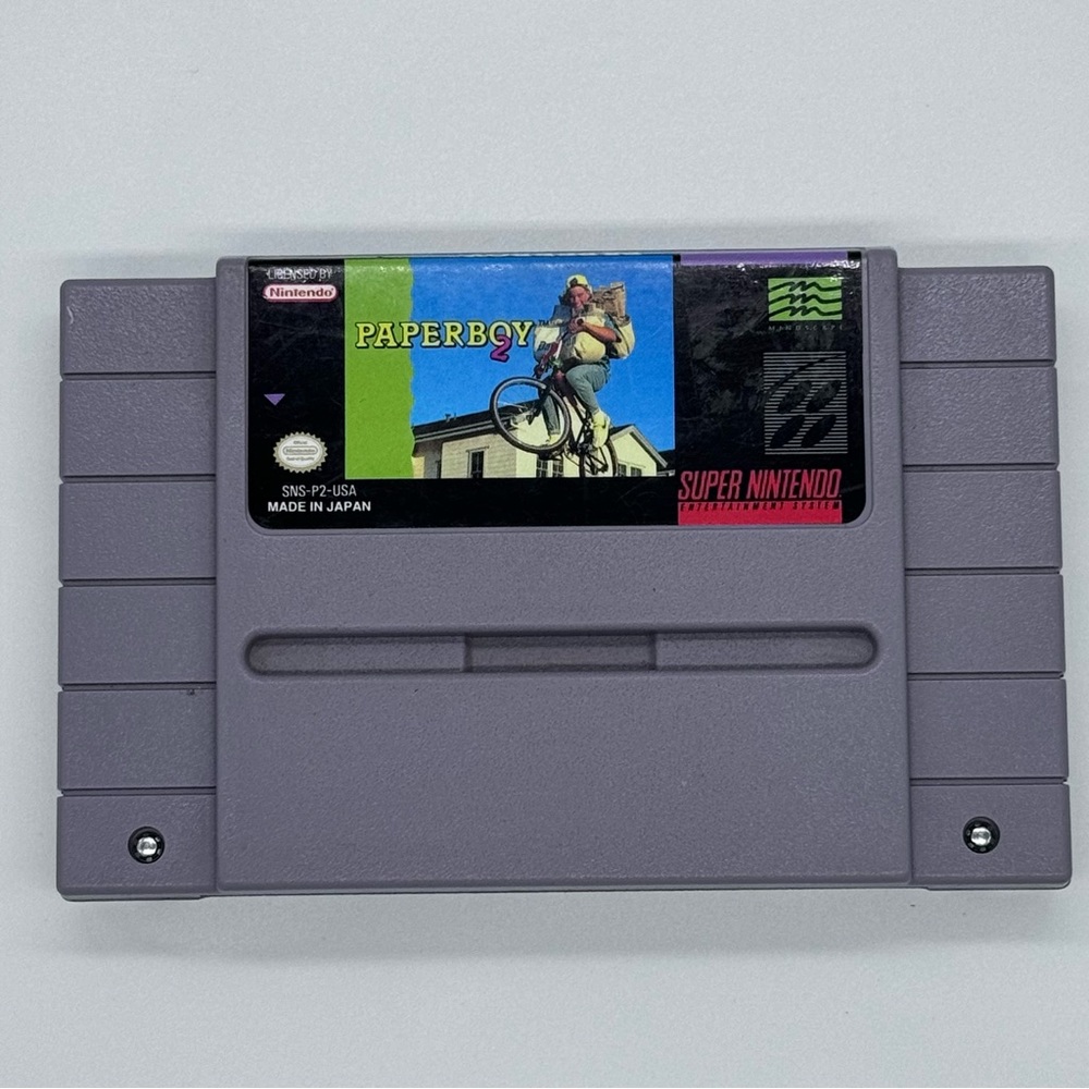 Paperboy 2 SNES Super Nintendo Game Tested Working super nintendo